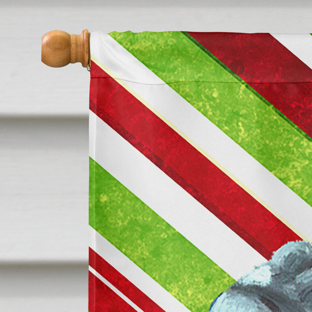 Neapolitan Mastiff Candy Cane Holiday Christmas House Flag 28x40 Porch Sleeve Pole Decorative Outside Yard Banner Artwork Wall Hanging, Polyester