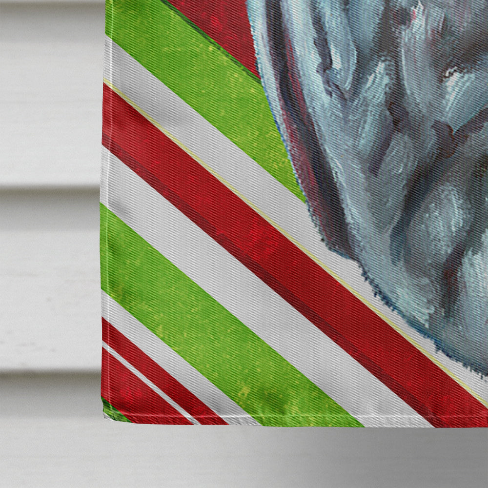 Neapolitan Mastiff Candy Cane Holiday Christmas House Flag 28x40 Porch Sleeve Pole Decorative Outside Yard Banner Artwork Wall Hanging, Polyester