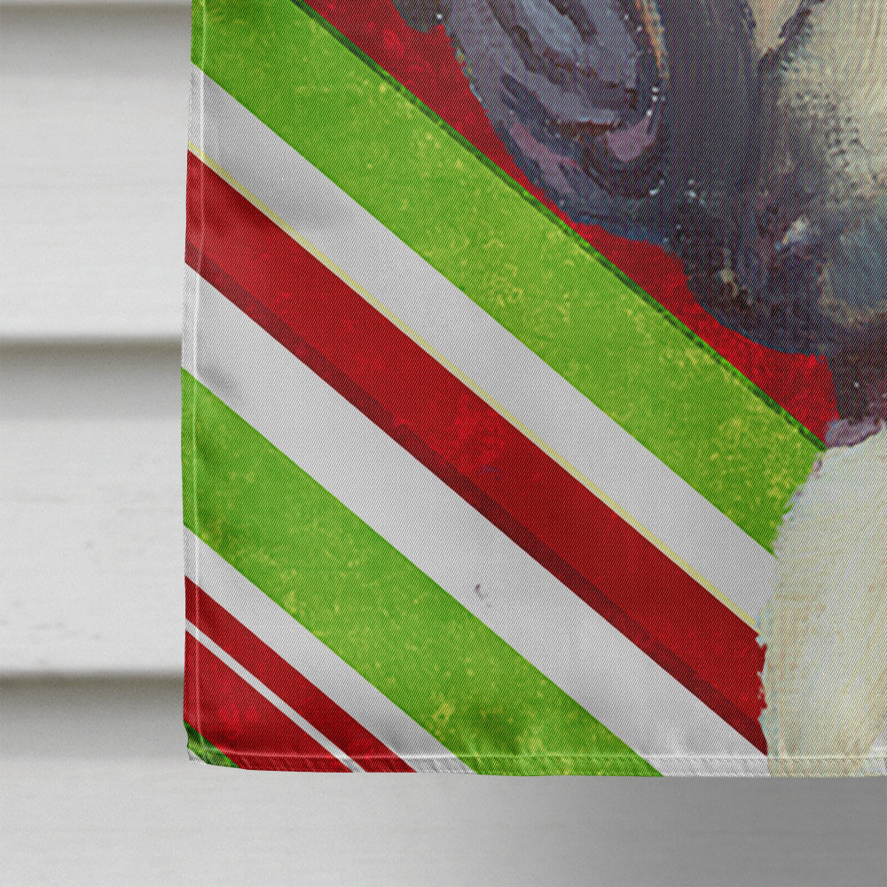 French Bulldog Frenchie Candy Cane Holiday Christmas House Flag 28x40 Porch Sleeve Pole Decorative Outside Yard Banner Artwork Wall Hanging, Polyester