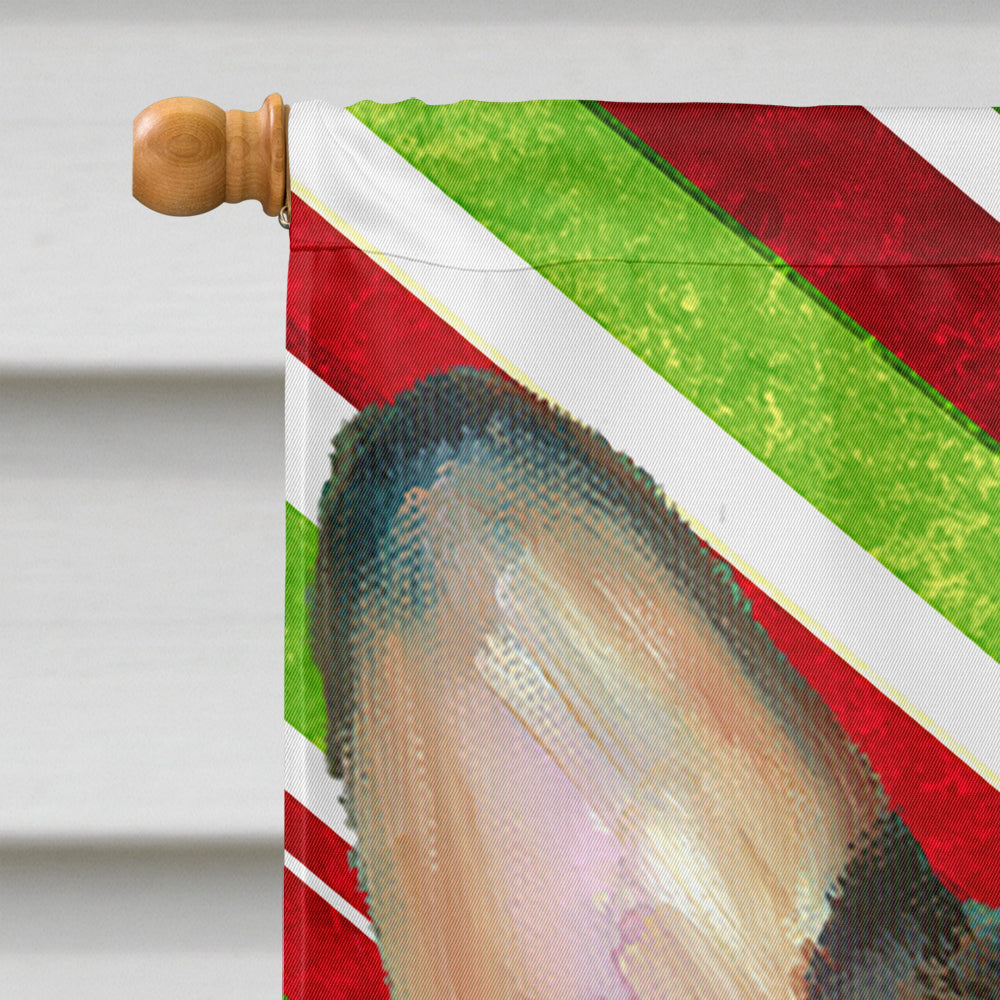 Corgi Candy Cane Holiday Christmas House Flag 28x40 Porch Sleeve Pole Decorative Outside Yard Banner Artwork Wall Hanging, Polyester