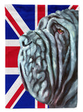 Neapolitan Mastiff with English Union Jack British Flag House Flag 28x40 Porch Sleeve Pole Decorative Outside Yard Banner Artwork Wall Hanging, Polyester
