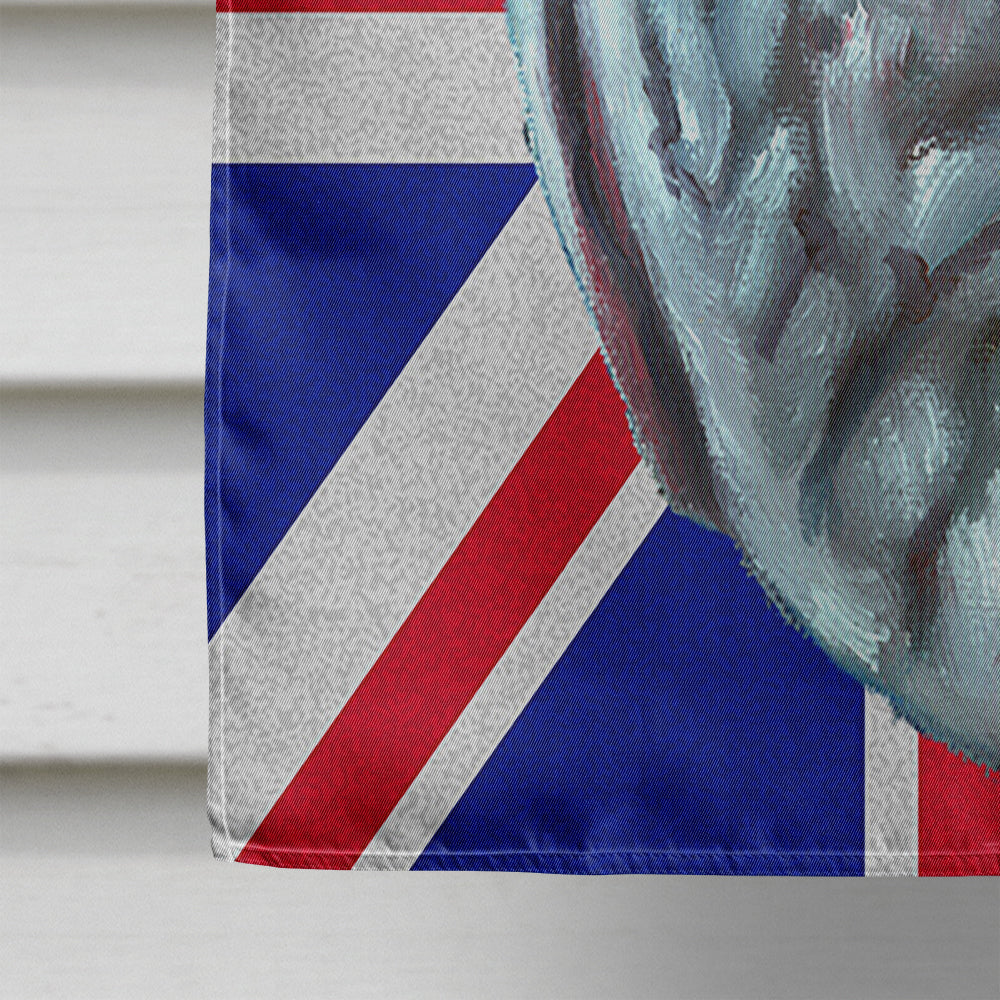 Neapolitan Mastiff with English Union Jack British Flag House Flag 28x40 Porch Sleeve Pole Decorative Outside Yard Banner Artwork Wall Hanging, Polyester