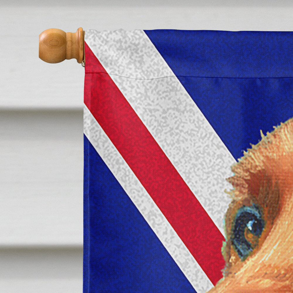 Irish Setter with English Union Jack British Flag House Flag 28x40 Porch Sleeve Pole Decorative Outside Yard Banner Artwork Wall Hanging, Polyester