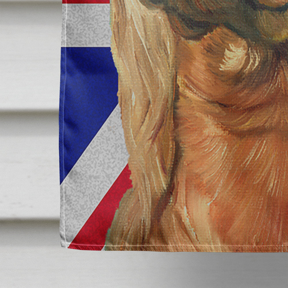 Irish Setter with English Union Jack British Flag House Flag 28x40 Porch Sleeve Pole Decorative Outside Yard Banner Artwork Wall Hanging, Polyester