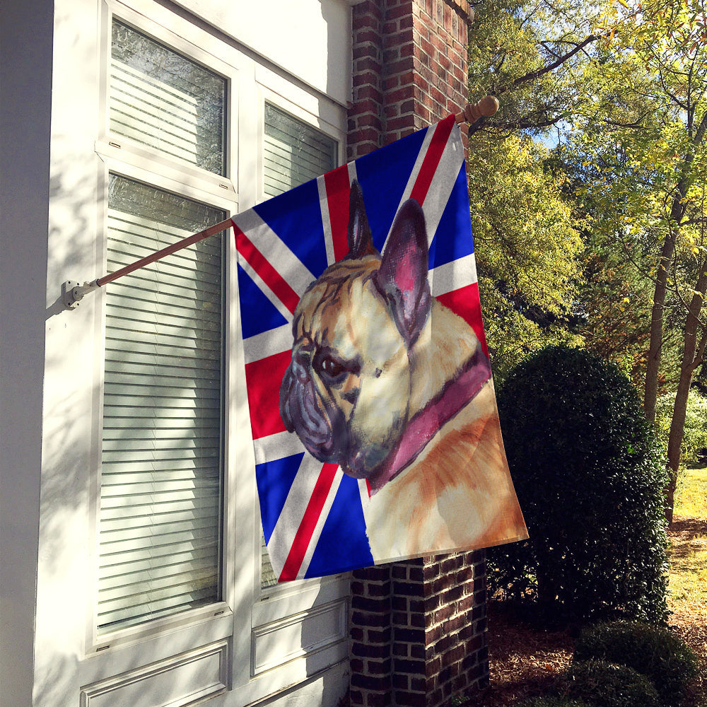French Bulldog Frenchie with English Union Jack British Flag House Flag 28x40 Porch Sleeve Pole Decorative Outside Yard Banner Artwork Wall Hanging, Polyester