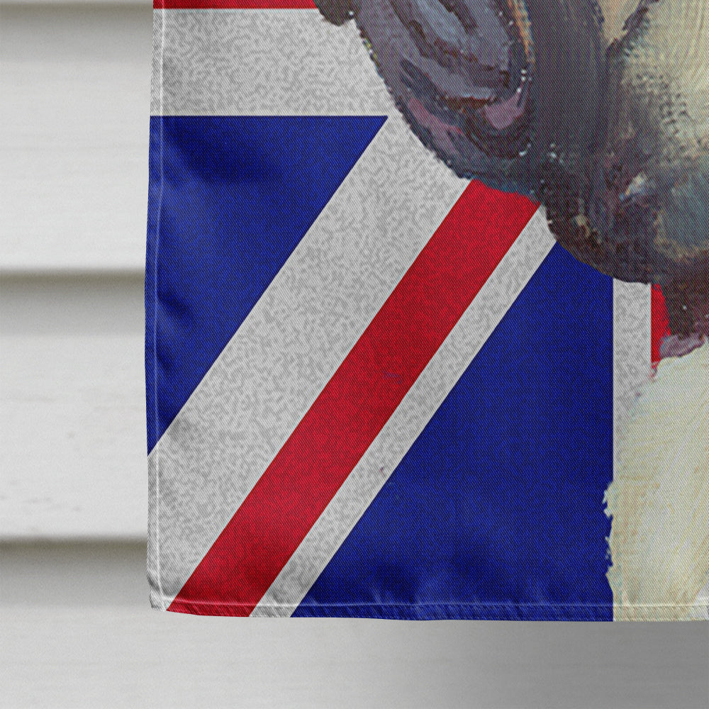 French Bulldog Frenchie with English Union Jack British Flag House Flag 28x40 Porch Sleeve Pole Decorative Outside Yard Banner Artwork Wall Hanging, Polyester