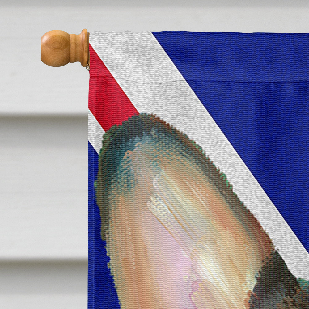 Corgi with English Union Jack British Flag House Flag 28x40 Porch Sleeve Pole Decorative Outside Yard Banner Artwork Wall Hanging, Polyester