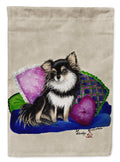 Chihuahua on their couch House Flag 28x40 Porch Sleeve Pole Decorative Outside Yard Banner Artwork Wall Hanging, Polyester