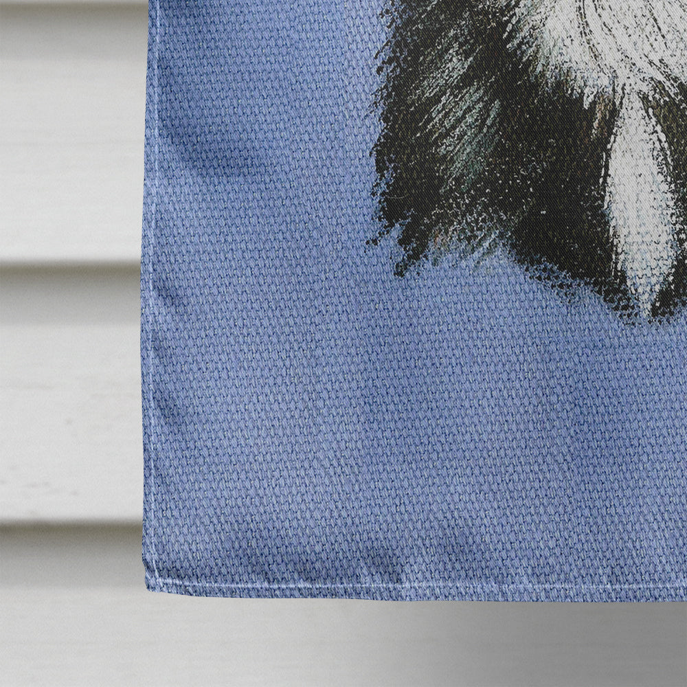 Chihuahua in blue House Flag 28x40 Porch Sleeve Pole Decorative Outside Yard Banner Artwork Wall Hanging, Polyester