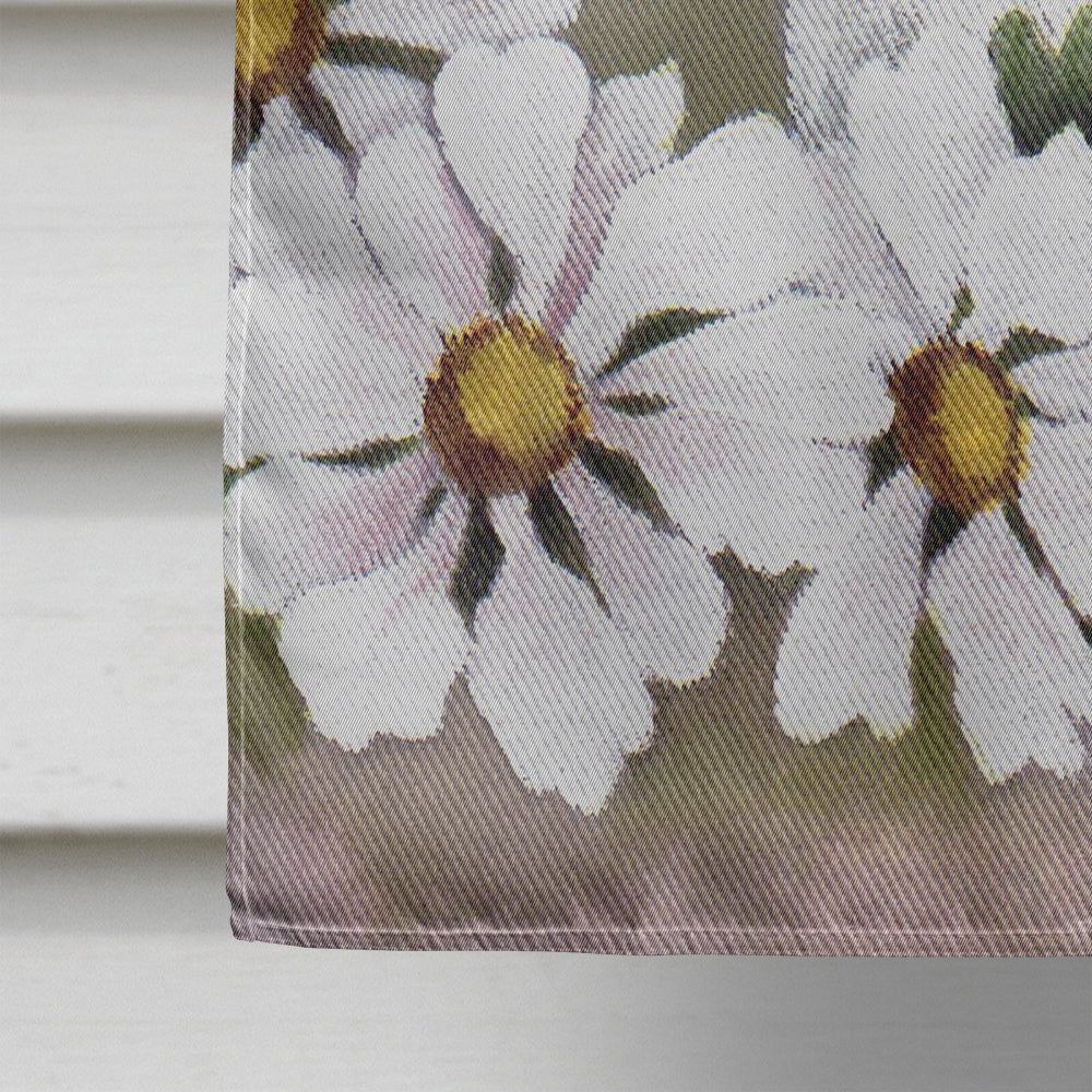 Chihuahua White Flowers House Flag 28x40 Porch Sleeve Pole Decorative Outside Yard Banner Artwork Wall Hanging, Polyester