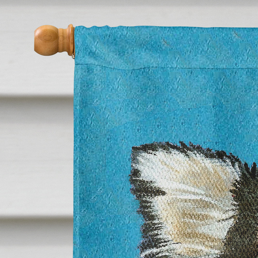 Chihuahua Blue Portrait House Flag 28x40 Porch Sleeve Pole Decorative Outside Yard Banner Artwork Wall Hanging, Polyester