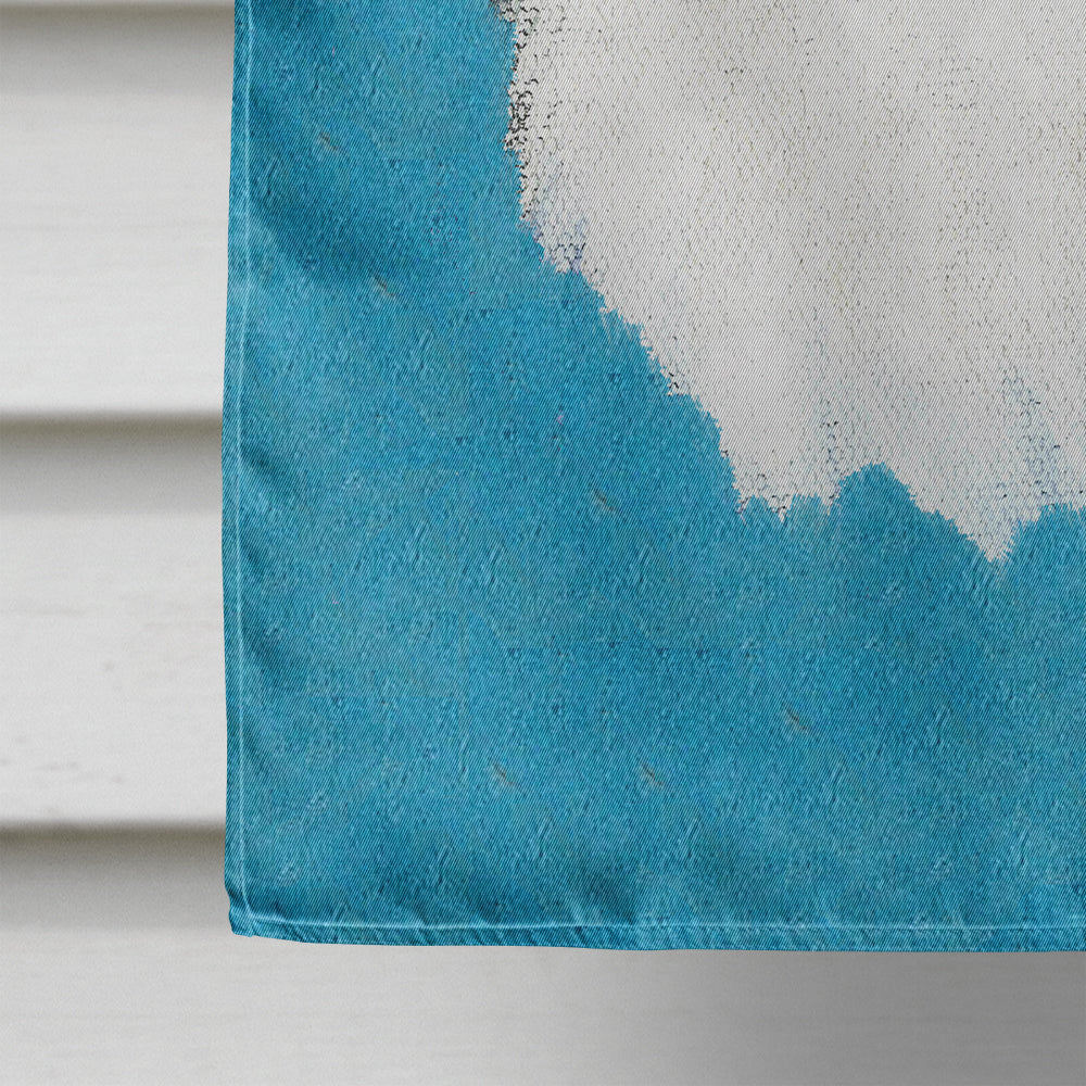 Chihuahua Blue Portrait House Flag 28x40 Porch Sleeve Pole Decorative Outside Yard Banner Artwork Wall Hanging, Polyester