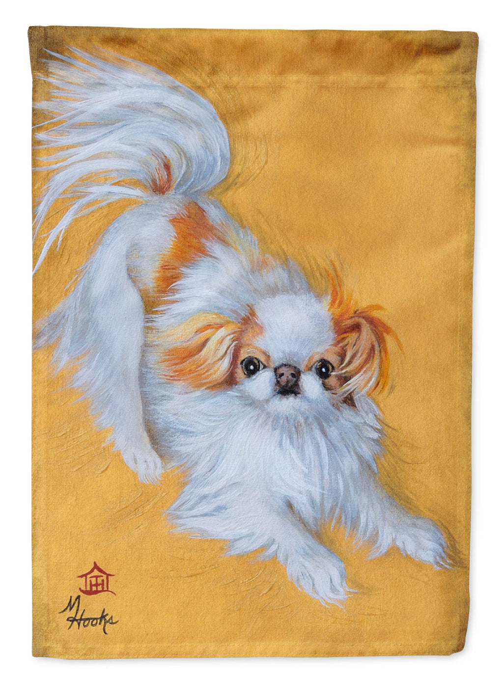 Japanese Chin Red White Play House Flag 28x40 Porch Sleeve Pole Decorative Outside Yard Banner Artwork Wall Hanging, Polyester