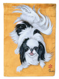 Japanese Chin Black White Play House Flag 28x40 Porch Sleeve Pole Decorative Outside Yard Banner Artwork Wall Hanging, Polyester