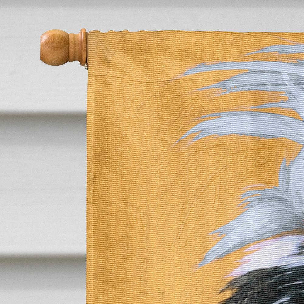 Japanese Chin Black White Play House Flag 28x40 Porch Sleeve Pole Decorative Outside Yard Banner Artwork Wall Hanging, Polyester