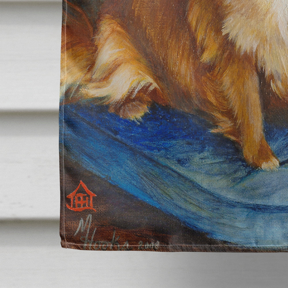 Chihuahua Long Hair Brown House Flag 28x40 Porch Sleeve Pole Decorative Outside Yard Banner Artwork Wall Hanging, Polyester
