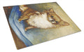 Chihuahua Long Hair Brown Cutting Board Tempered Glass Kitchen Cutting Surface, Heat Resistant Chopping, Non-Slip Feet, Food Prep & Serving