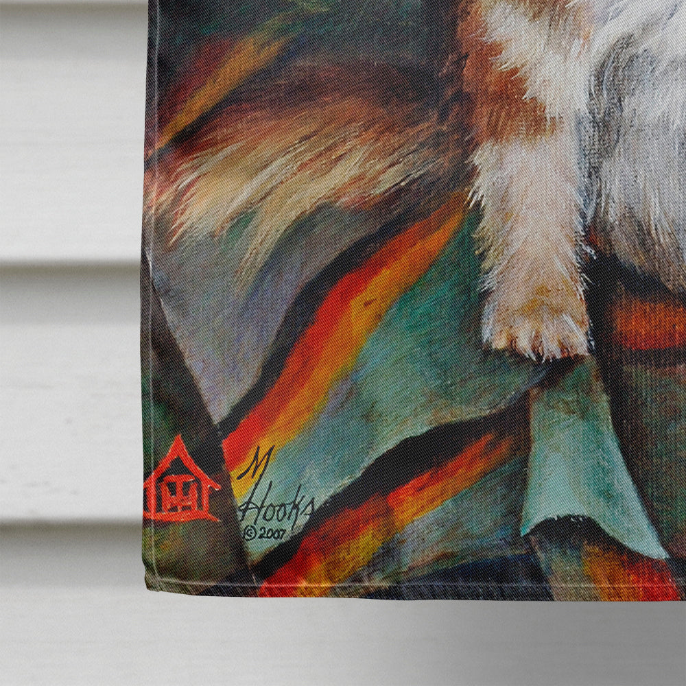 Cecilia Chihuahua Long Hair  House Flag 28x40 Porch Sleeve Pole Decorative Outside Yard Banner Artwork Wall Hanging, Polyester
