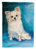 Jazz Chihuahua Long Hair  House Flag 28x40 Porch Sleeve Pole Decorative Outside Yard Banner Artwork Wall Hanging, Polyester