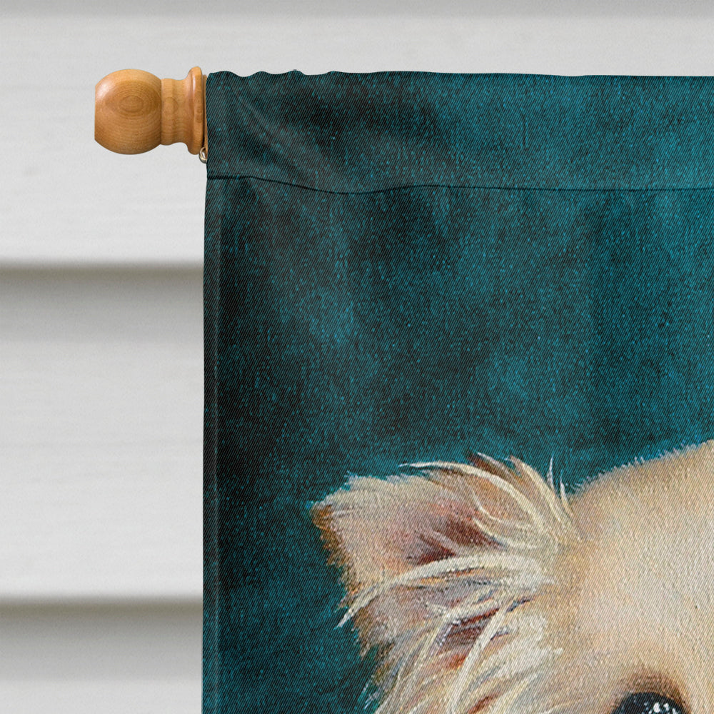 Jazz Chihuahua Long Hair  House Flag 28x40 Porch Sleeve Pole Decorative Outside Yard Banner Artwork Wall Hanging, Polyester