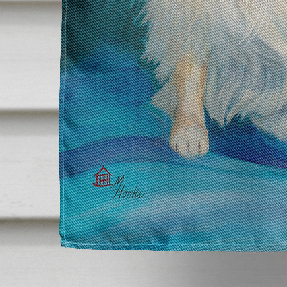 Jazz Chihuahua Long Hair  House Flag 28x40 Porch Sleeve Pole Decorative Outside Yard Banner Artwork Wall Hanging, Polyester