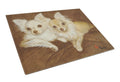 Chihuahua For the Pair Cutting Board Tempered Glass Kitchen Cutting Surface, Heat Resistant Chopping, Non-Slip Feet, Food Prep & Serving
