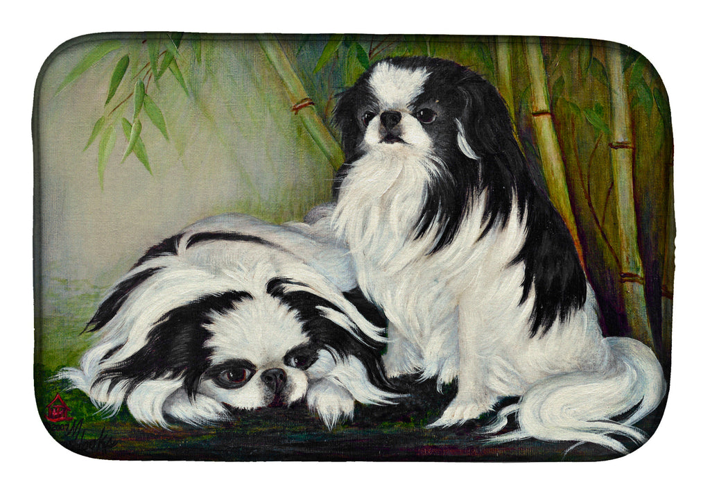 Japanese Chin Bamboo Garden Dish Drying Mat Absorbent Dish Drying Mat Pad for Kitchen Counter Dish Drainer Mat for Countertop, 14 x 21", Multicolor