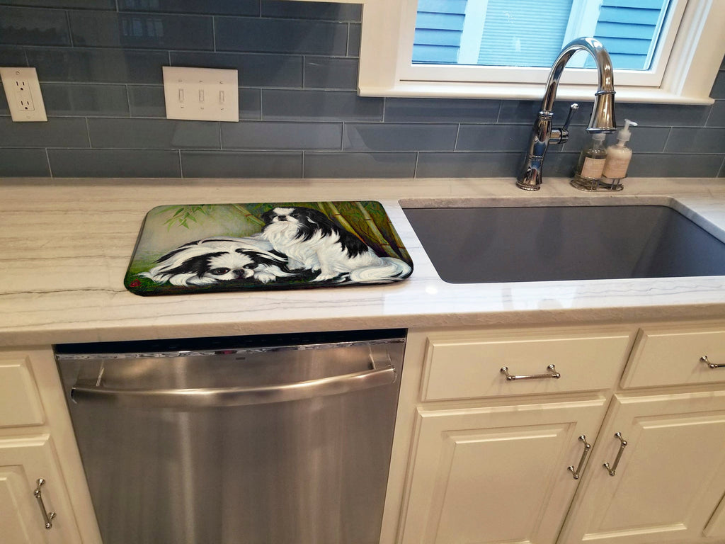Japanese Chin Bamboo Garden Dish Drying Mat Absorbent Dish Drying Mat Pad for Kitchen Counter Dish Drainer Mat for Countertop, 14 x 21", Multicolor