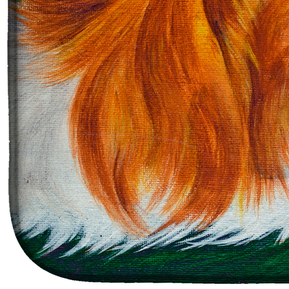 Japanese Chin Best Friends Dish Drying Mat Absorbent Dish Drying Mat Pad for Kitchen Counter Dish Drainer Mat for Countertop, 14 x 21", Multicolor