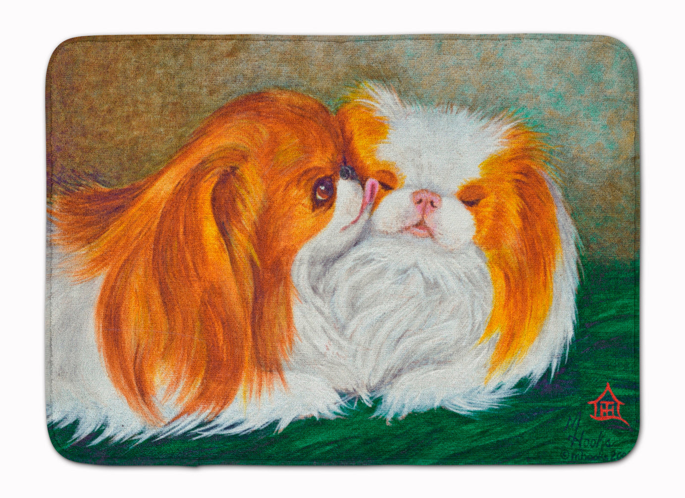 Japanese Chin Best Friends Memory Foam Kitchen Mat Machine Washable Anti-Fatigue Cushion Comfort Bath or Kitchen Rug