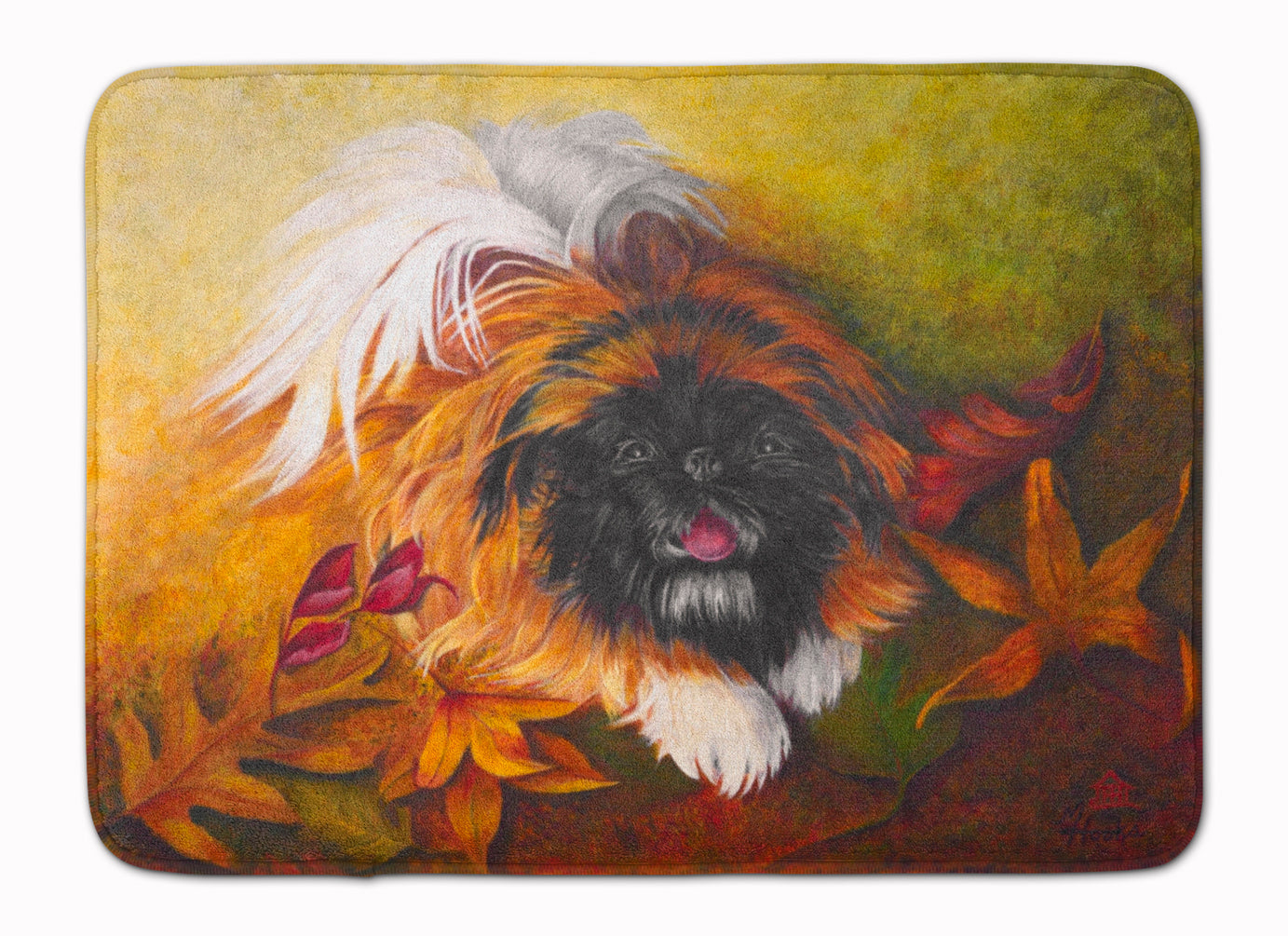 Pekingese Boogie Memory Foam Kitchen Mat Machine Washable Anti-Fatigue Cushion Comfort Bath or Kitchen Rug