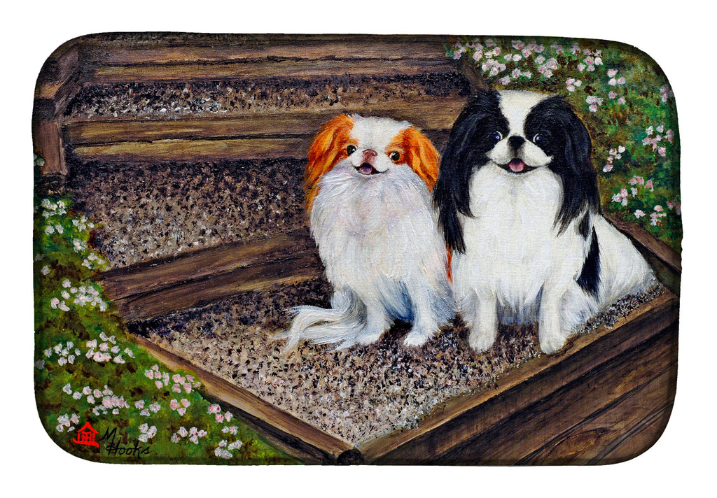 Japanese Chin Daddy's Girls Dish Drying Mat Absorbent Dish Drying Mat Pad for Kitchen Counter Dish Drainer Mat for Countertop, 14 x 21", Multicolor