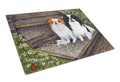 Japanese Chin Daddy's Girls Cutting Board Tempered Glass Kitchen Cutting Surface, Heat Resistant Chopping, Non-Slip Feet, Food Prep & Serving
