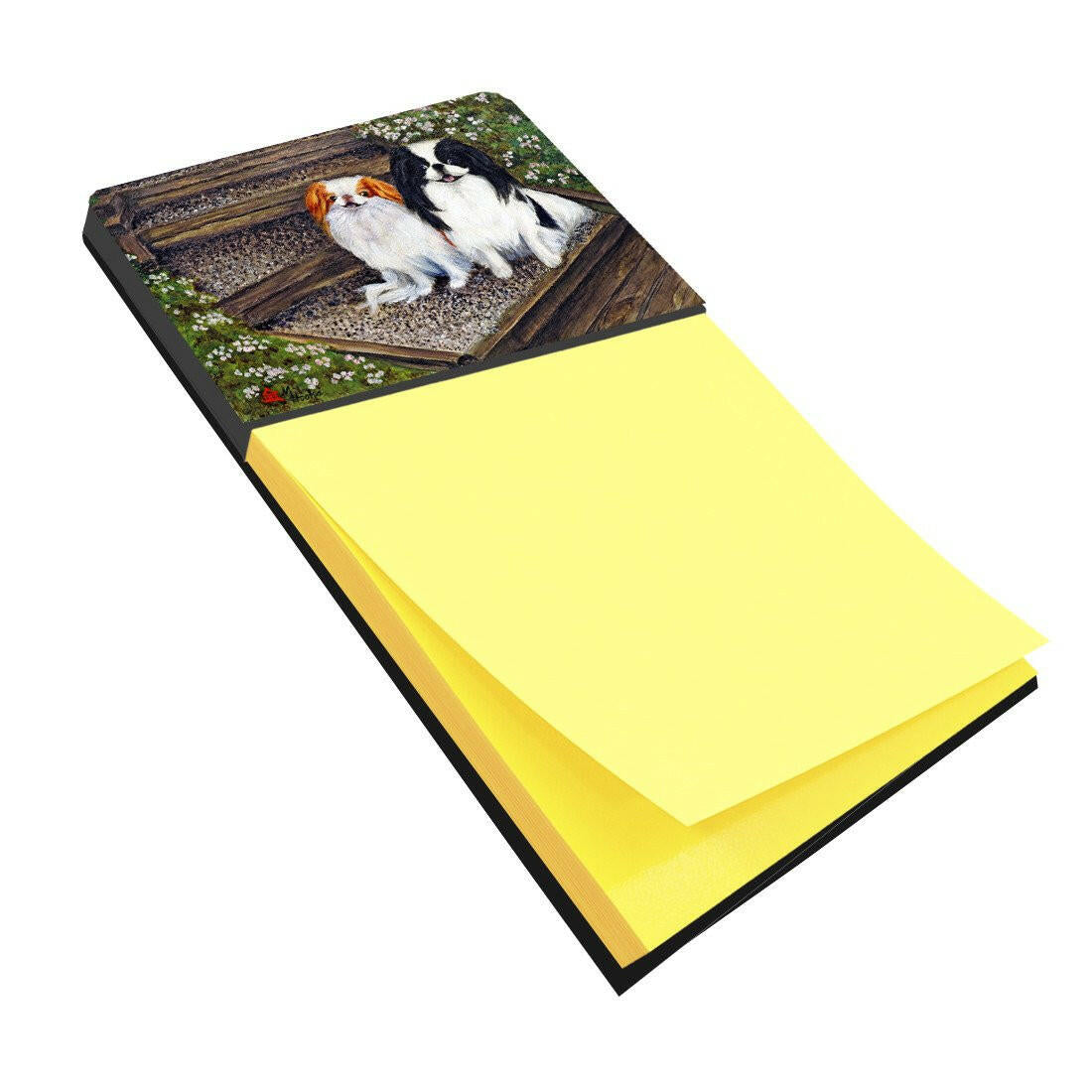 Japanese Chin Daddy's Girls Watercolor Sticky Note Holder Refillable Dispenser Desk Accessory 3x3 Pad Gift