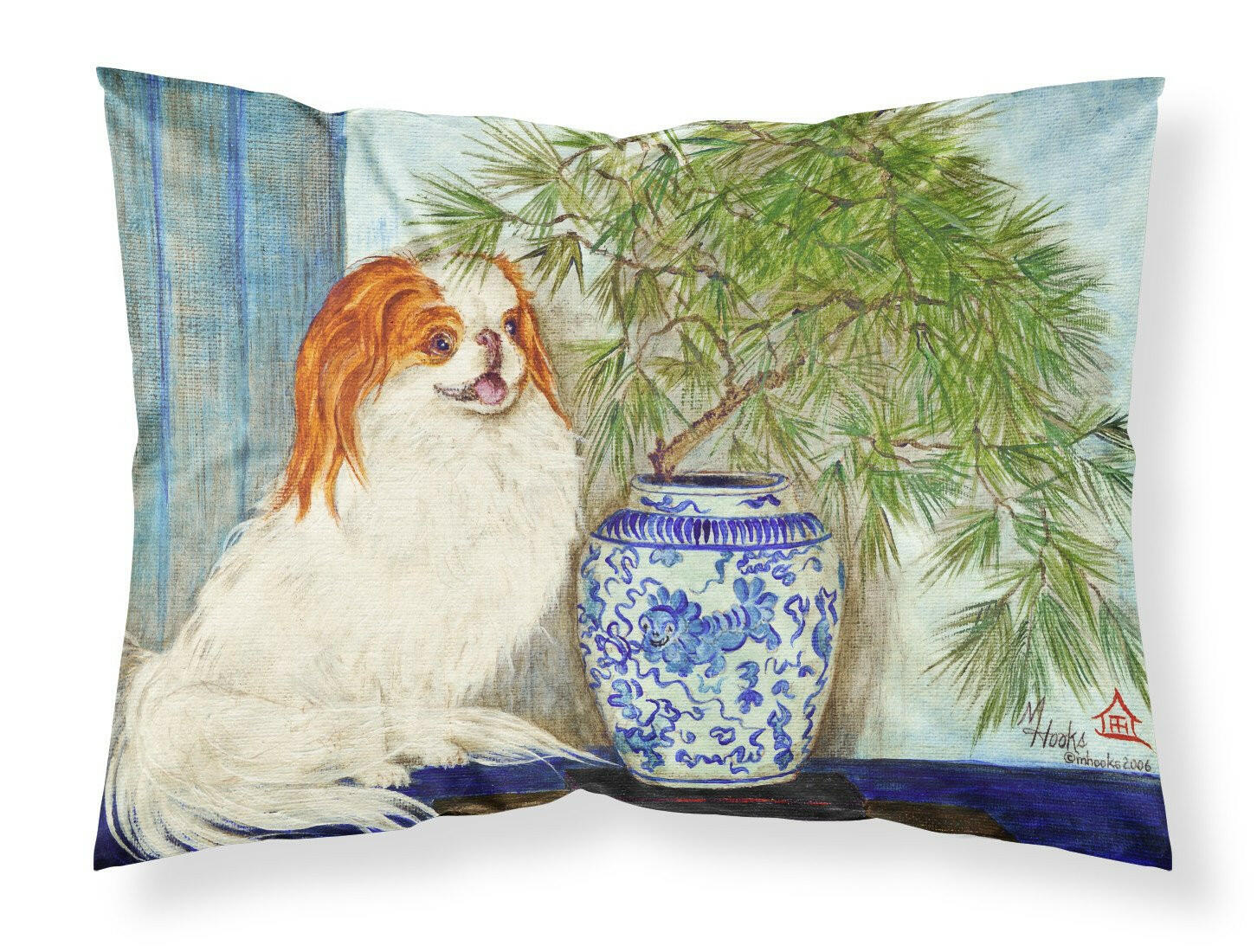 Japanese Chin Ming Vase Standard Pillowcase Lightweight Super Soft Easy Care Decorative Artwork Pillowcase, Standard