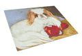 Japanese Chin Pink Gorilla Cutting Board Tempered Glass Kitchen Cutting Surface, Heat Resistant Chopping, Non-Slip Feet, Food Prep & Serving