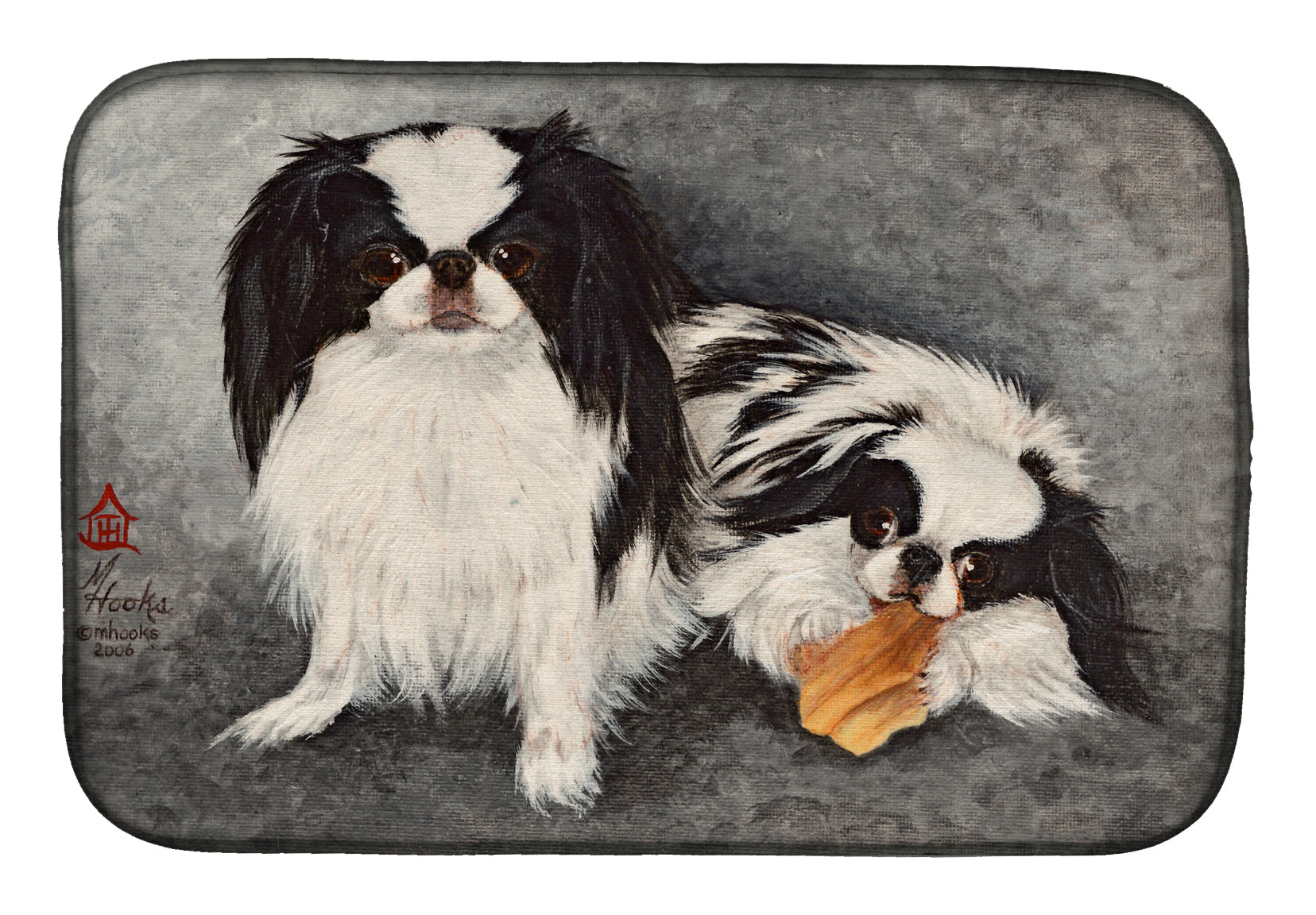 Japanese Chin Impress Dish Drying Mat Absorbent Dish Drying Mat Pad for Kitchen Counter Dish Drainer Mat for Countertop, 14 x 21", Multicolor
