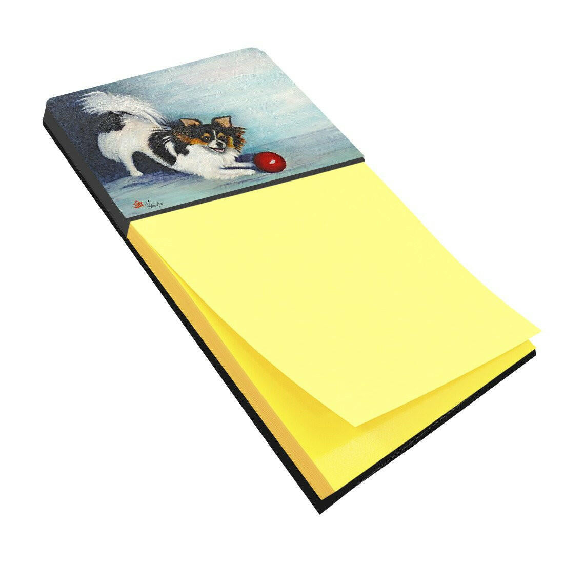 Papillon Play Ball Watercolor Sticky Note Holder Refillable Dispenser Desk Accessory 3x3 Pad Gift