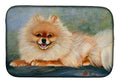 Pomeranian Full Body Dish Drying Mat Absorbent Dish Drying Mat Pad for Kitchen Counter Dish Drainer Mat for Countertop, 14 x 21", Multicolor