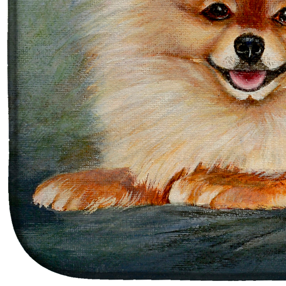 Pomeranian Full Body Dish Drying Mat Absorbent Dish Drying Mat Pad for Kitchen Counter Dish Drainer Mat for Countertop, 14 x 21", Multicolor