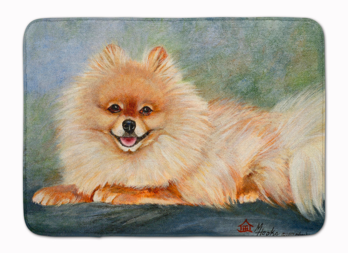 Pomeranian Full Body Memory Foam Kitchen Mat Machine Washable Anti-Fatigue Cushion Comfort Bath or Kitchen Rug