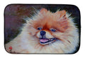Pomeranian Head Dish Drying Mat Absorbent Dish Drying Mat Pad for Kitchen Counter Dish Drainer Mat for Countertop, 14 x 21", Multicolor