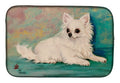 Chihuahua Queen Mother Dish Drying Mat Absorbent Dish Drying Mat Pad for Kitchen Counter Dish Drainer Mat for Countertop, 14 x 21", Multicolor