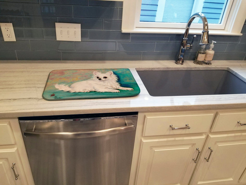 Chihuahua Queen Mother Dish Drying Mat Absorbent Dish Drying Mat Pad for Kitchen Counter Dish Drainer Mat for Countertop, 14 x 21", Multicolor