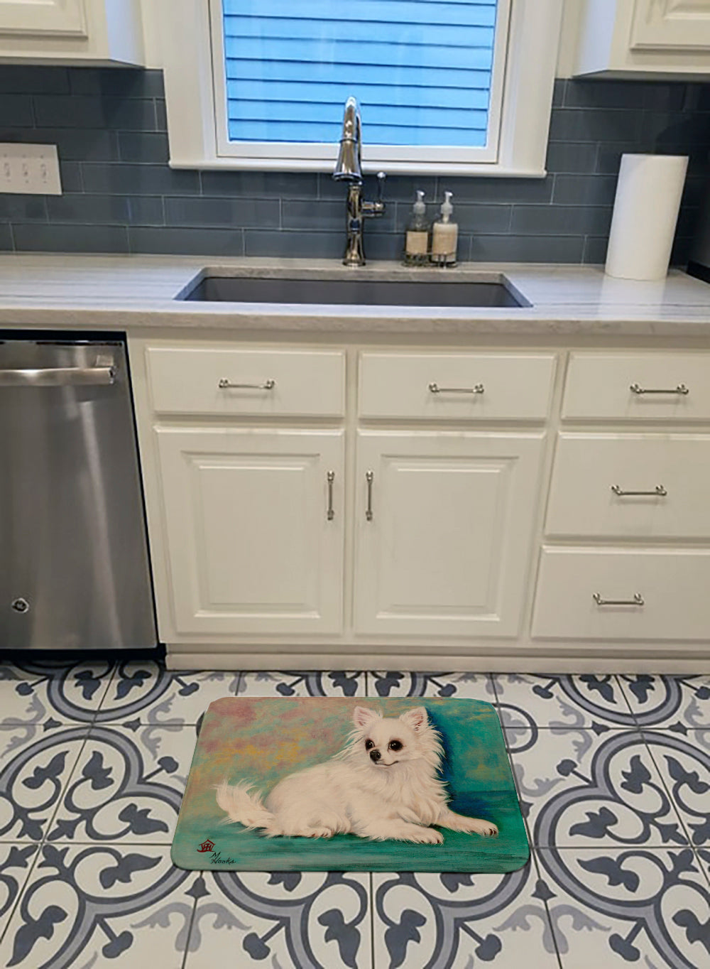 Chihuahua Queen Mother Memory Foam Kitchen Mat Machine Washable Anti-Fatigue Cushion Comfort Bath or Kitchen Rug