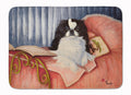 Japanese Chin Reading in Bed Memory Foam Kitchen Mat Machine Washable Anti-Fatigue Cushion Comfort Bath or Kitchen Rug