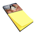 Japanese Chin Reading in Bed Watercolor Sticky Note Holder Refillable Dispenser Desk Accessory 3x3 Pad Gift