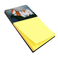 Japanese Chin Standing on my tail Watercolor Sticky Note Holder Refillable Dispenser Desk Accessory 3x3 Pad Gift