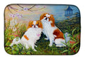Japanese Chin Wasabi and Ginger Dish Drying Mat Absorbent Dish Drying Mat Pad for Kitchen Counter Dish Drainer Mat for Countertop, 14 x 21", Multicolor