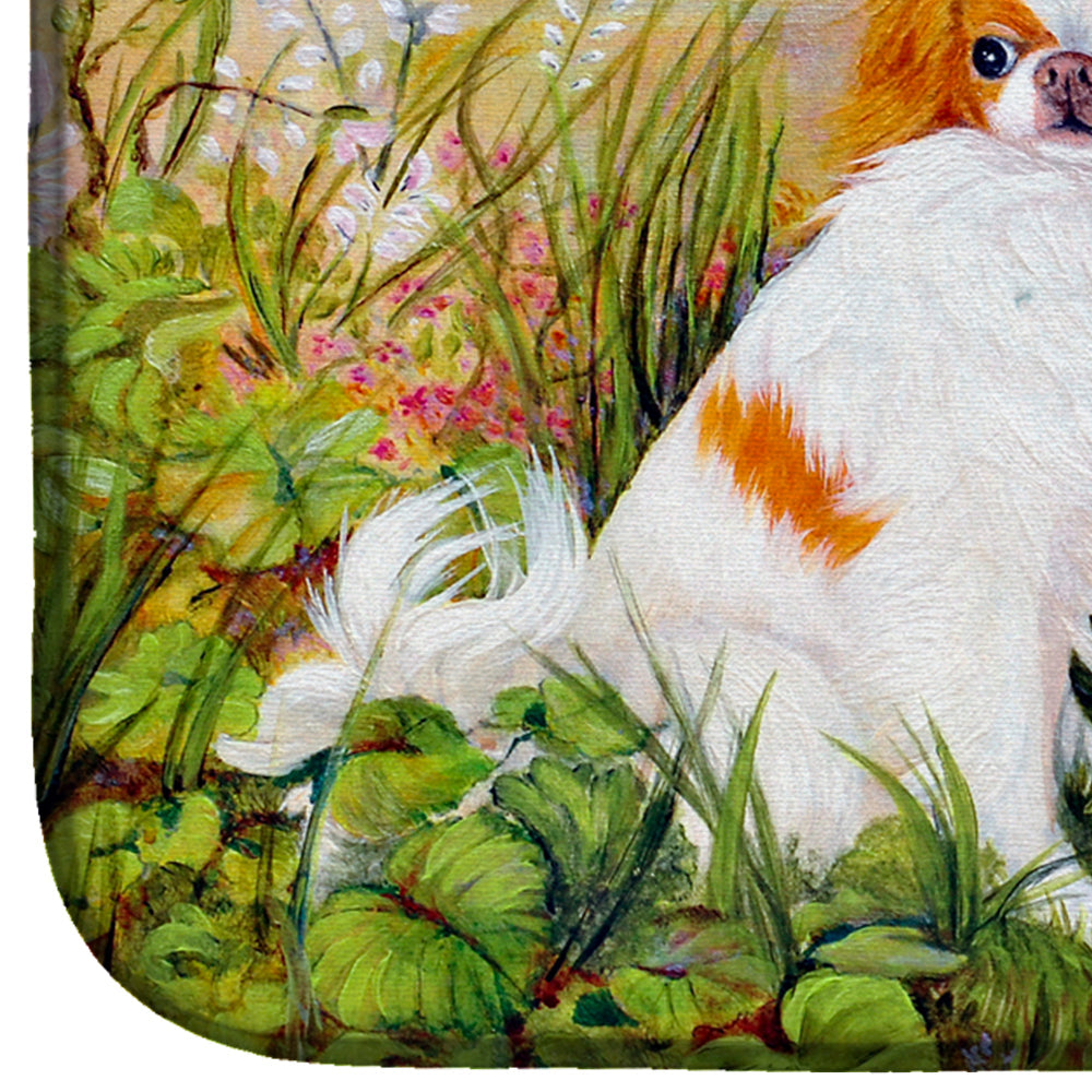 Japanese Chin Wasabi and Ginger Dish Drying Mat Absorbent Dish Drying Mat Pad for Kitchen Counter Dish Drainer Mat for Countertop, 14 x 21", Multicolor